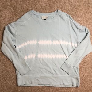 Universal Thread Sweatshirt Light Sea Foam Green with White Tie Dyed Stripe
